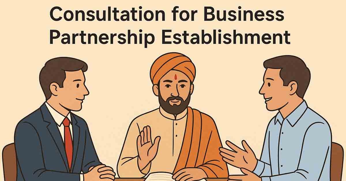 Astrologer advising two business partners
